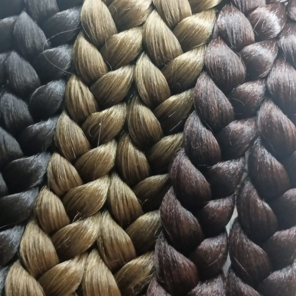 colores de trenzas de alicantina en fibra tonos rubio castaño y moreno