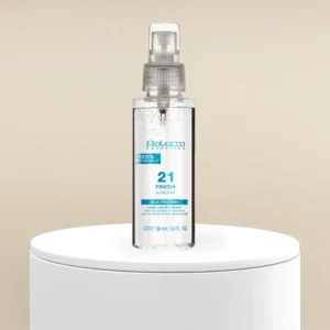 Spray de brillo para peinado de alicantina que aporta acabado pulido y efecto brillante en moños y trenzas